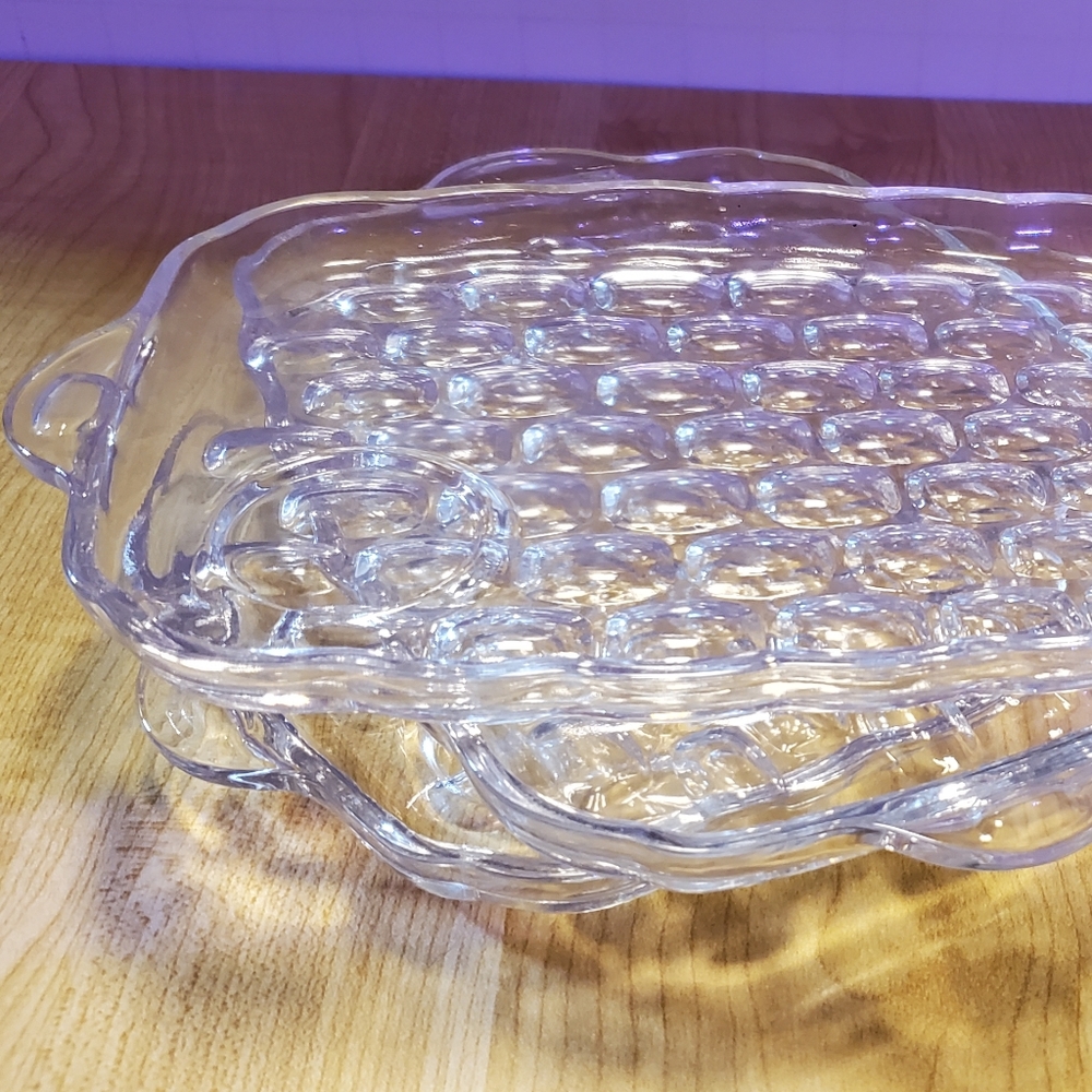 Vintage Yorktown (Colonial) by FEDERAL GLASS snack tray, set of 3 - Picture 10 of 10